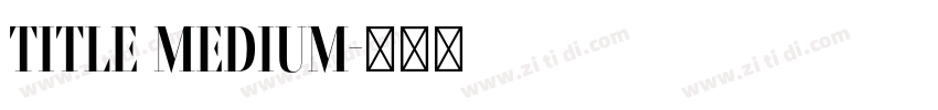 Title Medium字体转换